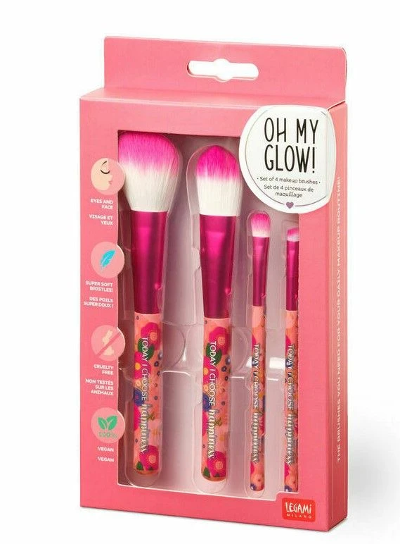 Legami Σετ 4 Πινέλα Oh My Glow!- Brushes- Flowers (MUBS0002) - Image 3