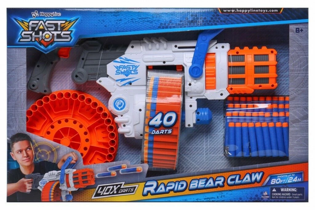 Just Toys Fast Shots Hulk Raider Set With 40 Foam Darts And 1 Barril (590076)