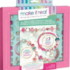 Make It Real- Halo Charms Bracelets Think Pink (1722)