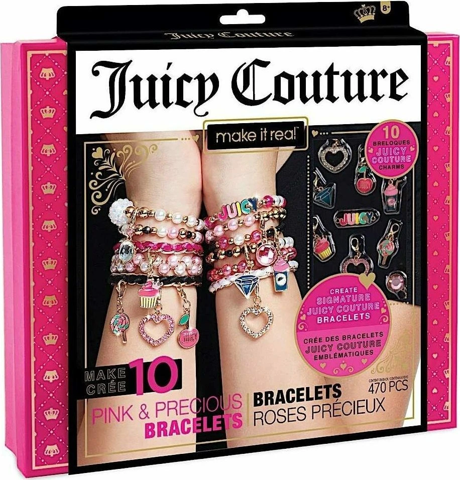 Make It Real- Juicy Couture Pink And Precious Bracelets (4408)