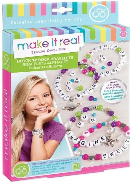 Make It Real-Block And Rock Charm Brachelets (049278)