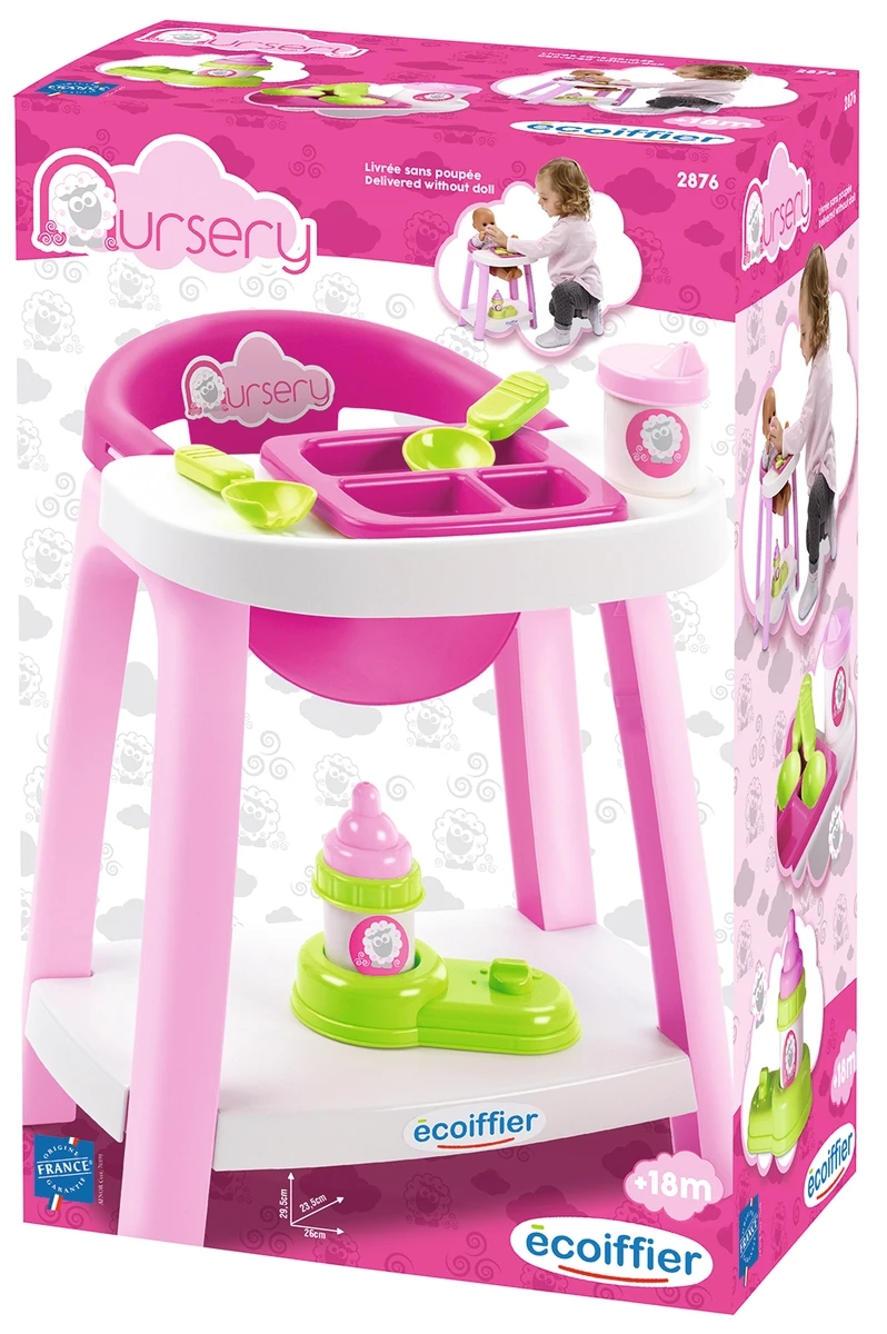 Ecoiffier Καρεκλάκι Φαγητού Κούκλας Με Αξεσουάρ (2876) - Image 3