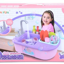 Blue Toys Χαρούμενη Κουζίνα Νεροχύτης Fun Kitchen Dishwasher Simulation Kitchen Dishwasher Playset Toy Set (MKK697407)