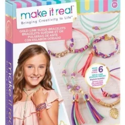 Make It Real – GOLD LINK SUEDE BRACELETS (1207) (1207)